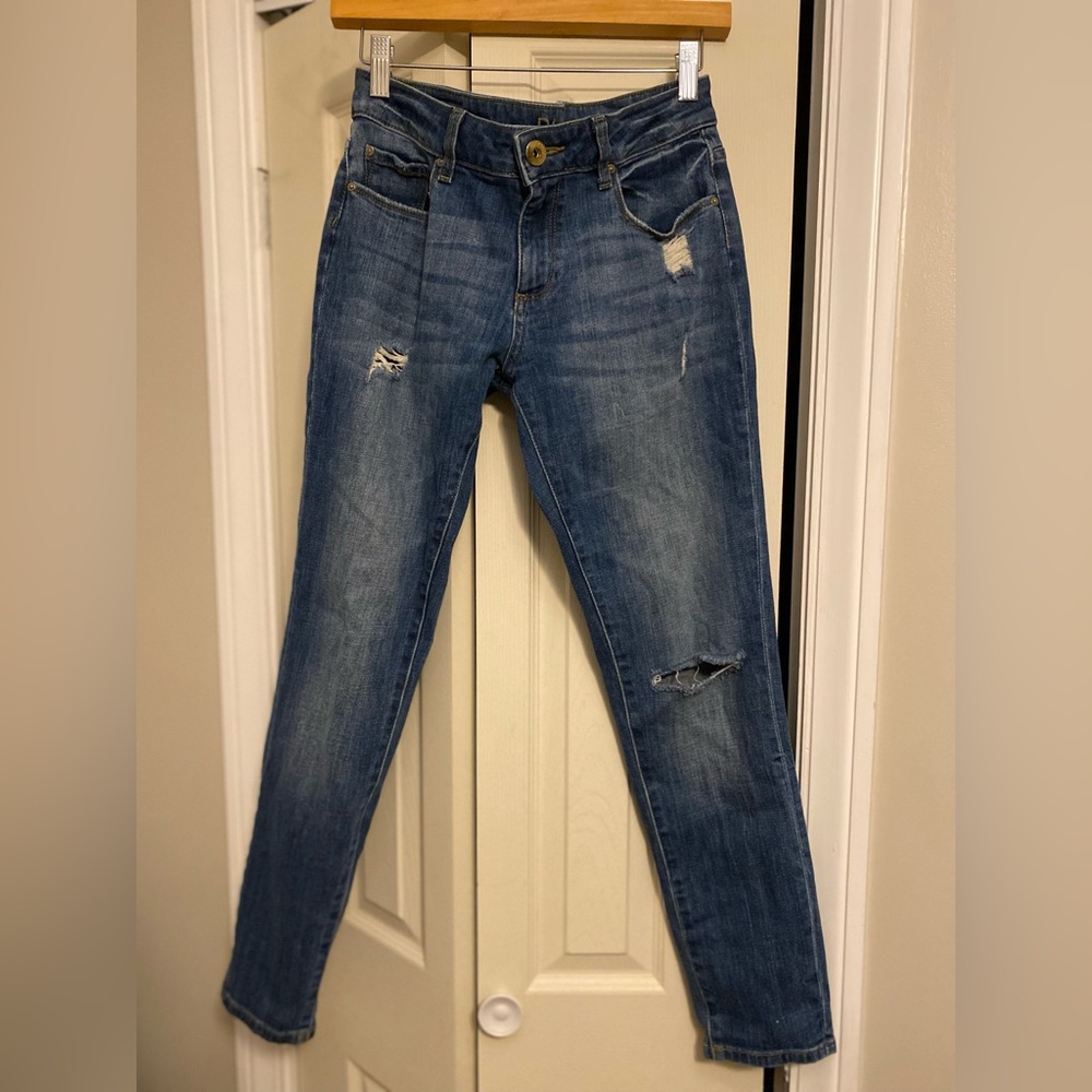 DL1961 Blue Skinny Distressed Jeans